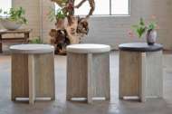 Picture of CONCRETE AND ELM SIDE TABLE