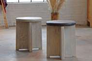 Picture of CONCRETE AND ELM SIDE TABLE