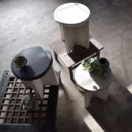 Picture of CONCRETE AND ELM SIDE TABLE