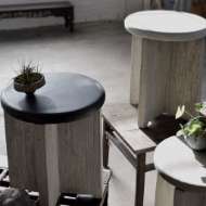 Picture of CONCRETE AND ELM SIDE TABLE