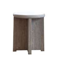 Picture of CONCRETE AND ELM SIDE TABLE