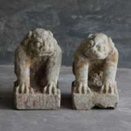 Picture of CARVED CHINESE GUARDIAN LIONS