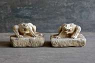 Picture of CARVED CHINESE GUARDIAN LIONS