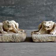 Picture of CARVED CHINESE GUARDIAN LIONS