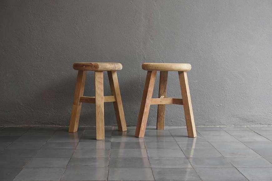 Picture of RECLAIMED TEAK ROUND STOOL