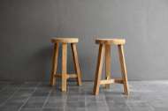 Picture of RECLAIMED TEAK ROUND  COUNTER STOOL