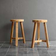 Picture of RECLAIMED TEAK ROUND  COUNTER STOOL