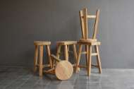 Picture of RECLAIMED TEAK ROUND  COUNTER STOOL