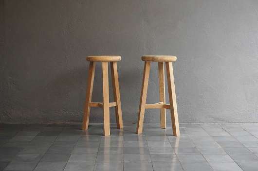 Picture of RECLAIMED TEAK ROUND BAR STOOL