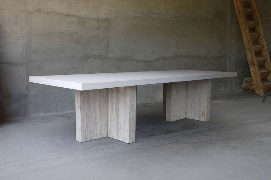 Picture of CONCRETE AND RECLAIMED ELM TABLE