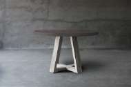 Picture of CONCRETE & RECLAIMED TEAK TABLE – X-BASE