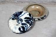 Picture of ANTIQUE PORCELAIN HAND PAINTED PUMPKIN