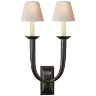 Picture of FRENCH DECO HORN DOUBLE SCONCE