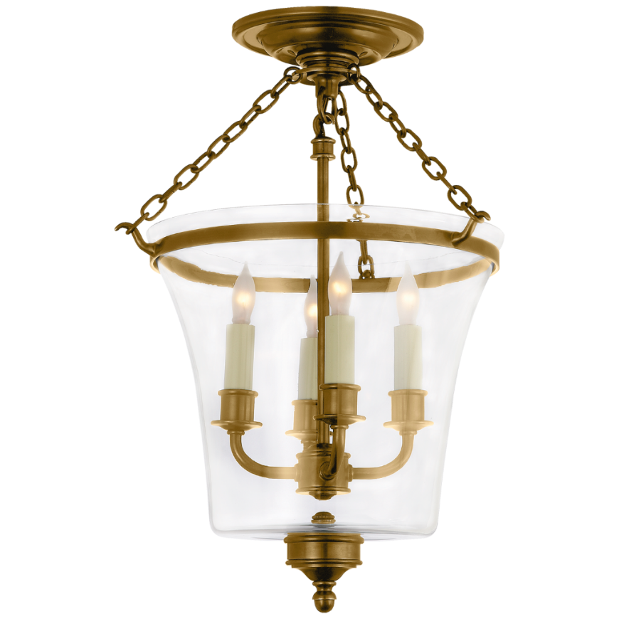 Picture of SUSSEX SEMI-FLUSH BELL JAR LANTERN