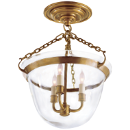 Picture of COUNTRY SEMI-FLUSH BELL JAR LANTERN