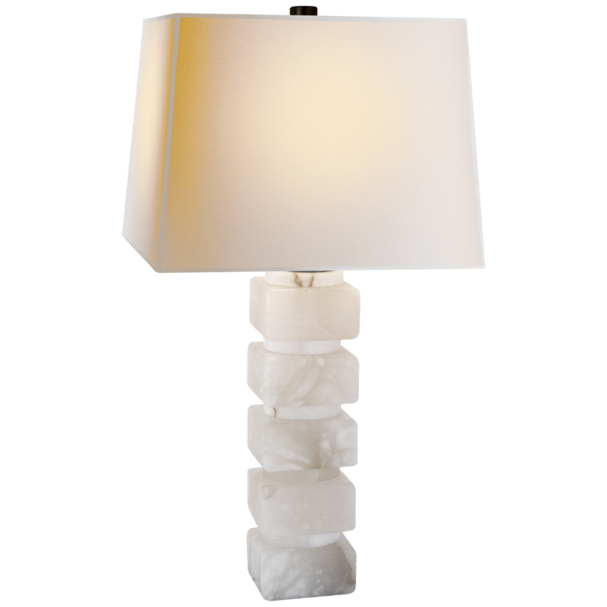 Picture of SQUARE CHUNKY STACKED TABLE LAMP