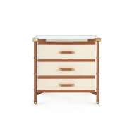 Picture of TOULON 3-DRAWER SIDE TABLE, TAN