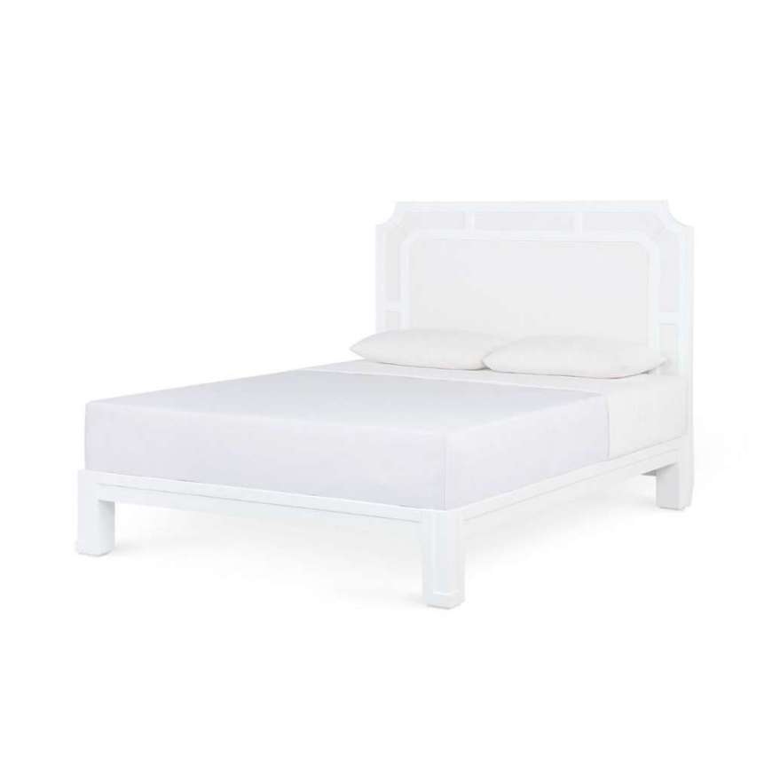 Picture of OLIVIA KING HEADBOARD WITH BED FRAME, SOFT WHITE, VANILLA