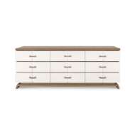 Picture of TRISTAN EXTRA WIDE LARGE 9-DRAWER, SAND WHITE, SESAME FINISH OAK VENEER