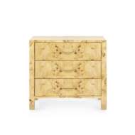 Picture of COLE 3-DRAWER SIDE TABLE, BURL