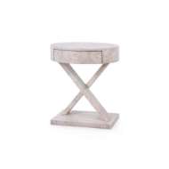 Picture of MODENA 1-DRAWER SIDE TABLE, LIGHT GRAY BURL