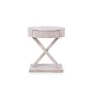 Picture of MODENA 1-DRAWER SIDE TABLE, LIGHT GRAY BURL