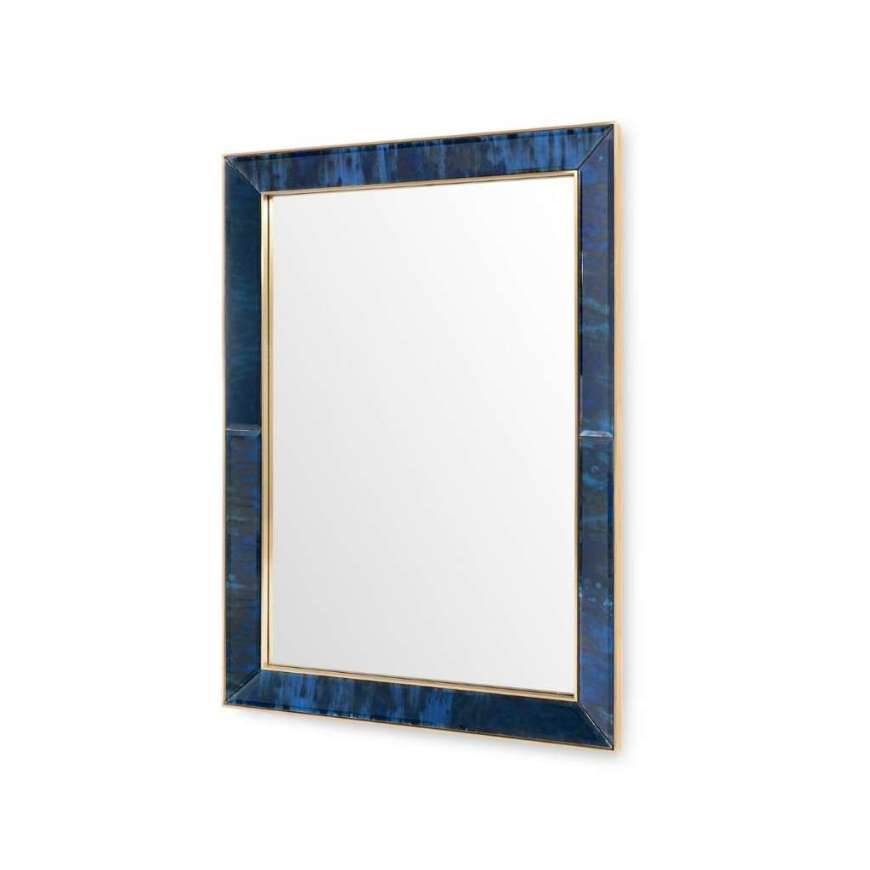 Picture of ETIENNE LARGE MIRROR, ANTIQUE MIDNIGHT BLUE