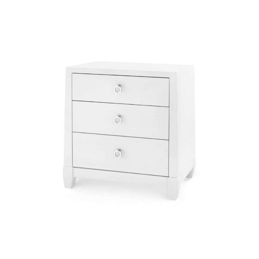 Picture of MADISON 3-DRAWER SIDE TABLE, CHIFFON WHITE