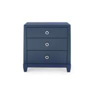 Picture of MADISON 3-DRAWER SIDE TABLE, NAVY BLUE LACQUER