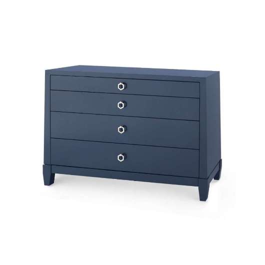 Picture of MADISON LARGE 4-DRAWER, NAVY BLUE LACQUER