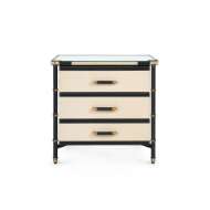 Picture of TOULON 3-DRAWER SIDE TABLE, BLACK