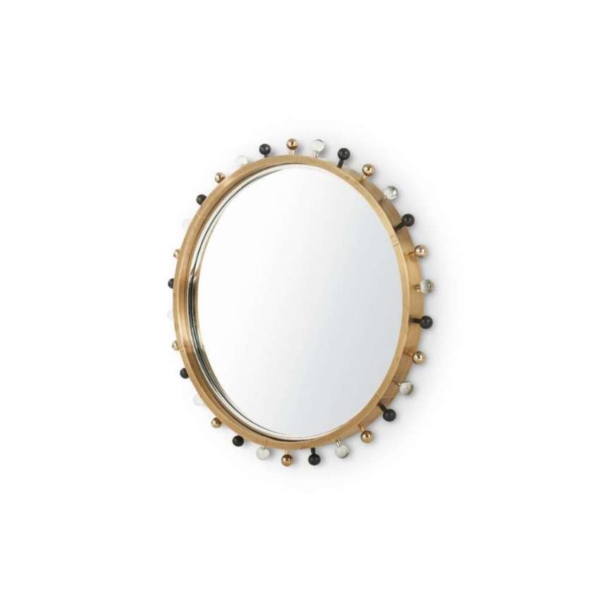 Picture of ZOE ROUND MIRROR, ANTIQUE BRASS