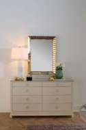 Picture of REESE SMALL MIRROR, ANTIQUE CHAMPAGNE MIRROR