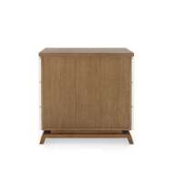 Picture of TRISTAN 3-DRAWER SIDE TABLE, SAND WHITE, SESAME FINISH OAK VENEER