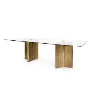 Picture of DAMON DINING TABLE, ANTIQUE BRASS