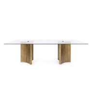 Picture of DAMON DINING TABLE, ANTIQUE BRASS