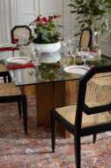 Picture of DAMON DINING TABLE, ANTIQUE BRASS