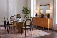 Picture of DAMON DINING TABLE, ANTIQUE BRASS