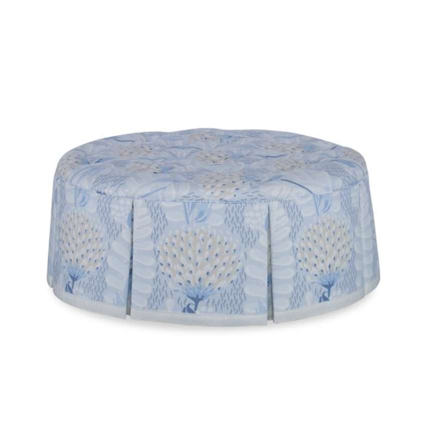 Picture of STUDIO C ROUND SKIRTED OTTOMAN (42")