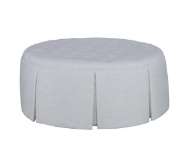 Picture of STUDIO C ROUND SKIRTED OTTOMAN (42")