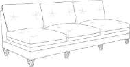 Picture of MAGNOLIA ARMLESS SOFA