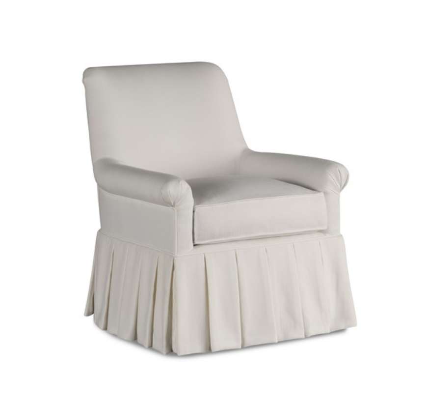 Picture of ARABELLA SKIRTED SWIVEL CHAIR (BOX PLEAT SKIRT)