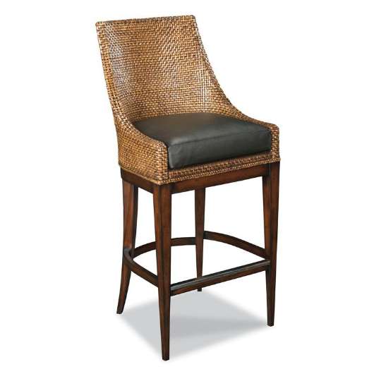 Picture of WOVEN LEATHER COUNTER STOOL