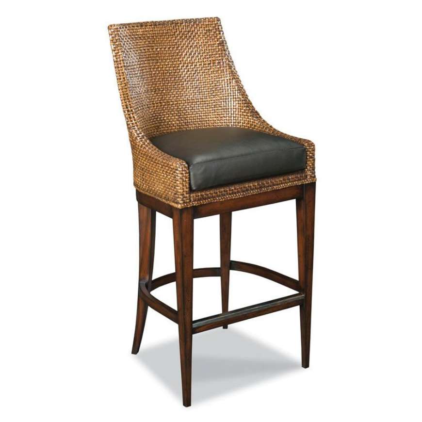 Picture of WOVEN LEATHER COUNTER STOOL