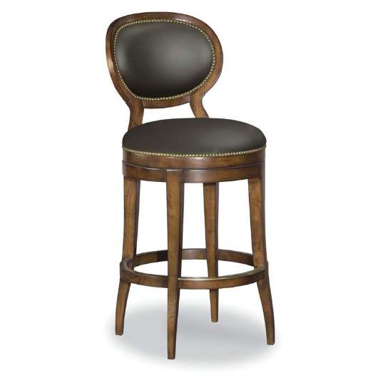 Picture of OVAL BACK ARMLESS SWIVEL BAR STOOL