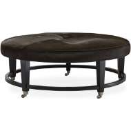 Picture of L9479-90 LEATHER COCKTAIL OTTOMAN