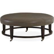 Picture of L9479-90 LEATHER COCKTAIL OTTOMAN