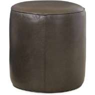 Picture of L9413-00 LEATHER DRUM OTTOMAN