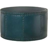 Picture of L9203-90 LEATHER DRUM OTTOMAN