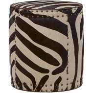 Picture of L9203-10 LEATHER DRUM OTTOMAN